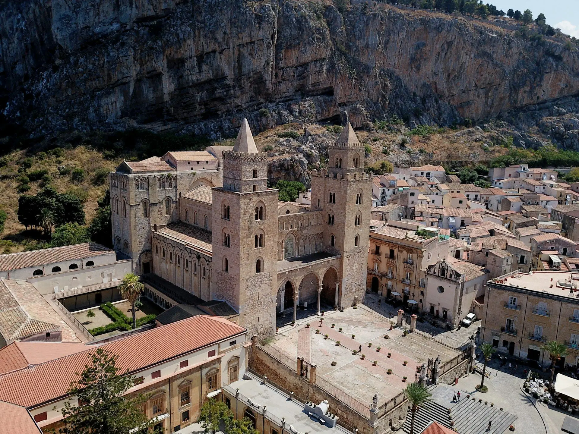 Cefalù's Norman Cathedral from above