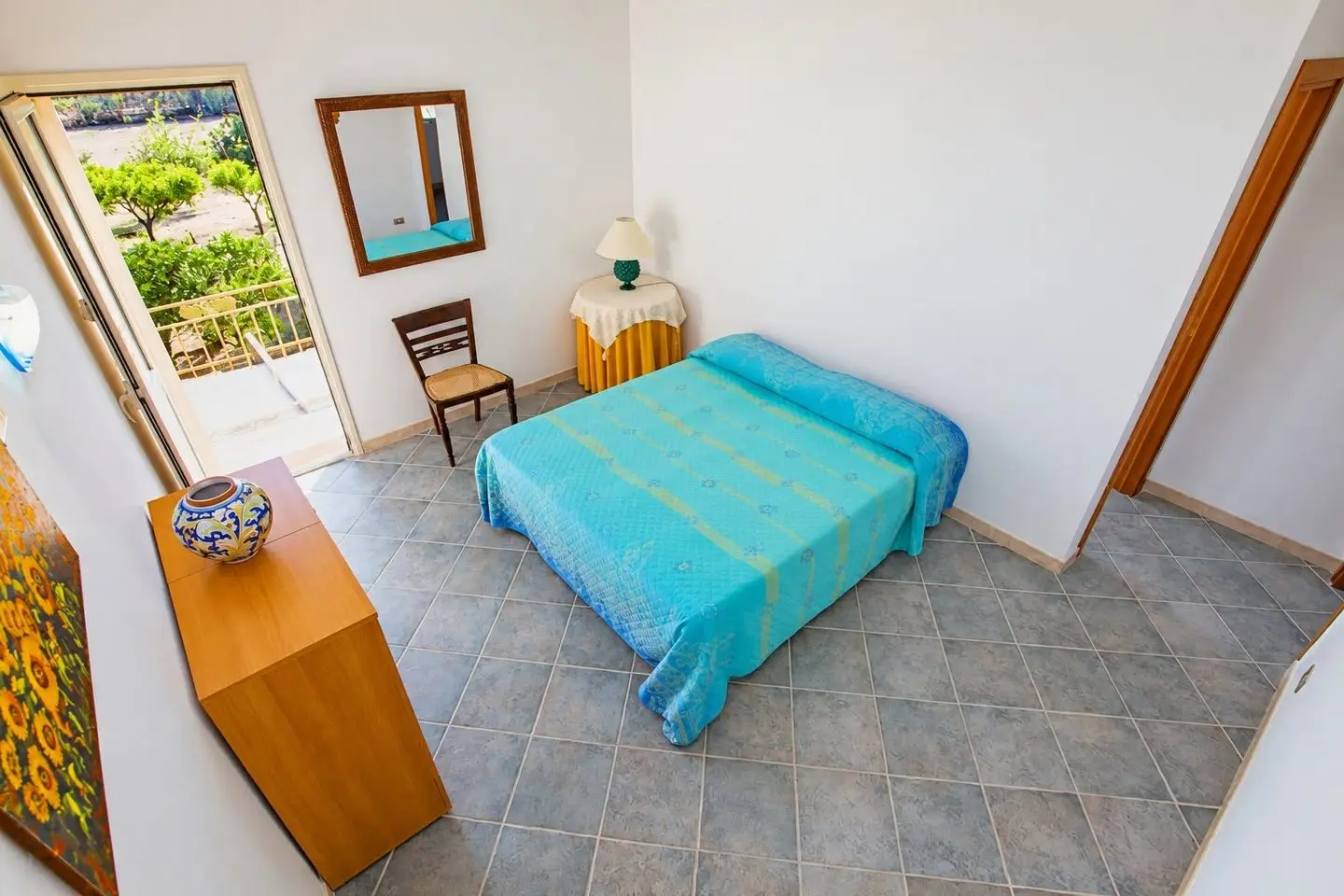 Doppelzimmer mit Zugang zur Terrasse, Villa dei Mandarini, Cefalù